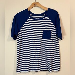 Torrid Blue and White Striped Tee
